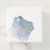 Twin Baby shower Zon, Maan, Sterren Bedankjes Labels (In situ)