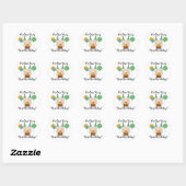 Twin baby's 1e verjaardag Tshirts en geschenken Ronde Sticker (Vel)