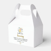 Twin Baby's Baby shower geveldoos Bedankdoosjes (Voorkant Zijde)