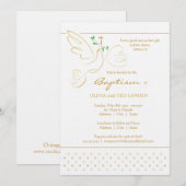 Twin Baptism | Christenuitnodiging Kaart (Voorkant / Achterkant)