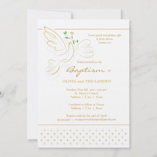 Twin Baptism | Christenuitnodiging Kaart (Voorkant)