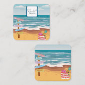 Twin Beach Baby shower Invitation Enclosure Kaart (Voorkant / Achterkant)