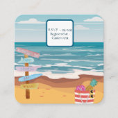 Twin Beach Baby shower Invitation Enclosure Kaart (Voorkant)