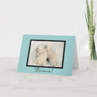Twin Bears Congratulations Card 2 - Customizable