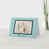 Twin Bears Congratulations Card 2 - Customizable Kaart (Voorkant)