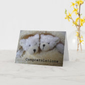 twin bears congratulations kaart (Gele Bloem)