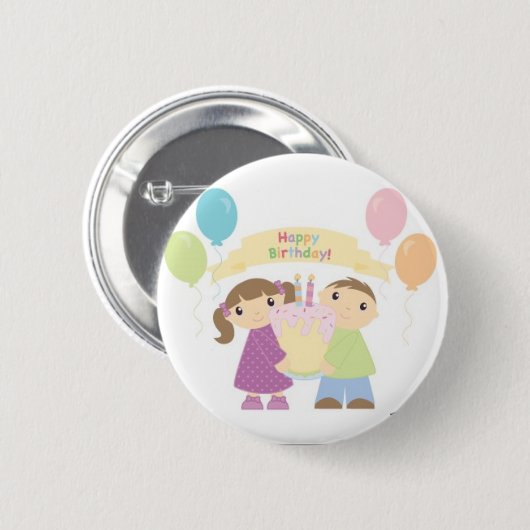 Twin Birthday Button (Voorkant /achterkant)