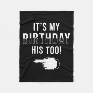 Twin Birthday Design Het is mijn verjaardag voor z Fleece Deken