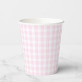 Twin Birthday Ginger Jars Coquette Pink Gingham Papieren Bekers (Achterkant)