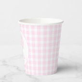 Twin Birthday Ginger Jars Coquette Pink Gingham Papieren Bekers (Links)