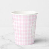 Twin Birthday Ginger Jars Coquette Pink Gingham Papieren Bekers (Rechts)