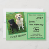 Twin Birthday Labrador Dog Kaart (Voorkant)