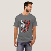 Twin Blades Anime-T-shirt T-shirt (Voorkant volledig)
