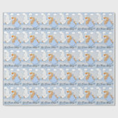 Twin Blonde-boys - Stork Baby shower wrapping Pape Cadeaupapier (Vlak)