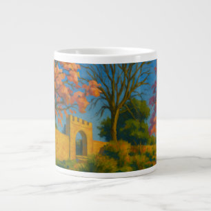 Twin Blossoms – Tranquil Garden Path Painting Grote Koffiekop