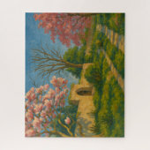 Twin Blossoms – Tranquil Garden Path Painting Legpuzzel (Verticaal)