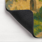 Twin Blossoms – Tranquil Garden Path Painting Muismat (Hoek)