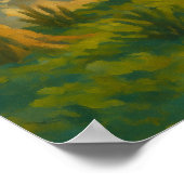 Twin Blossoms – Tranquil Garden Path Painting Poster (Hoek)