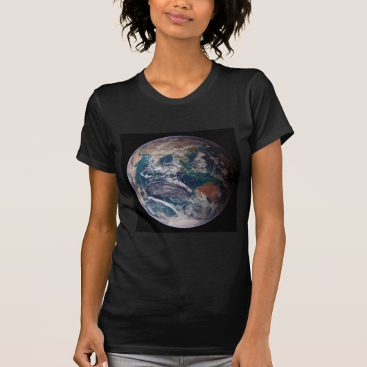 Twin Blue Marbles - Oost - Planet Earth Afbeelding T-shirt (Voorkant)