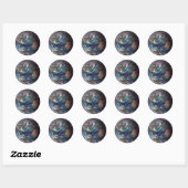 Twin Blue Marbles - West - Planet Earth NASA Afbee Ronde Sticker (Vel)