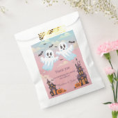 Twin Boo's Halloween Baby shower Dank je wel Bedankzakje (Gezegeld)