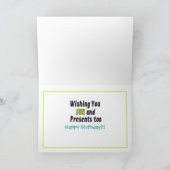 Twin Boy 2nd Schattig Birthday Kaart (Binnen)