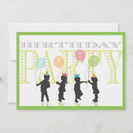 Twin Boy and Girl Birthday Invitation Kaart (Voorkant)