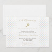 Twin Boy and Girl Christening Uitnodiging (Voorkant / Achterkant)