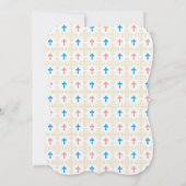 Twin Boy and Girl First Community Invitation Kaart (Achterkant)