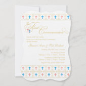 Twin Boy and Girl First Community Invitation Kaart (Voorkant)