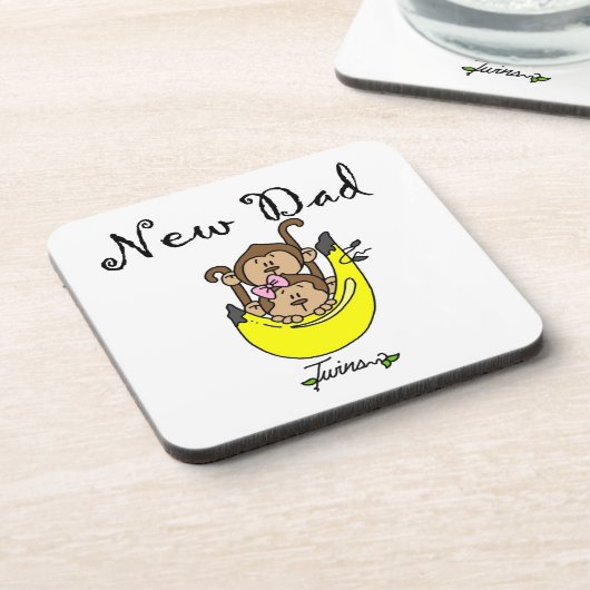 Twin Boy and Girl New Dad Gifts Drankjes Onderzetter (Linkerzijde)