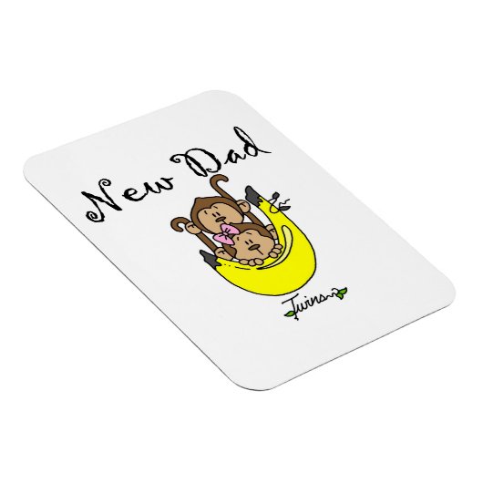 Twin Boy and Girl New Dad Gifts Magneet (Rechterzijde)