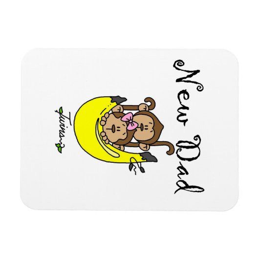 Twin Boy and Girl New Dad Gifts Magneet (Horizontaal)