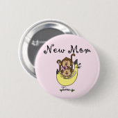 Twin Boy and Girl New Mam Tshirts Ronde Button 5,7 Cm (Voorkant /achterkant)