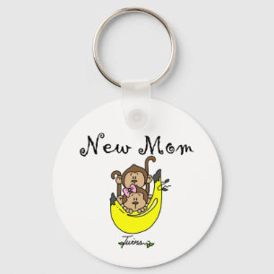 Twin Boy and Girl New Mam Tshirts Sleutelhanger