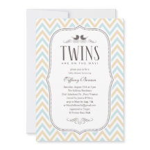 Twin Boy Baby Shower-uitnodigingen