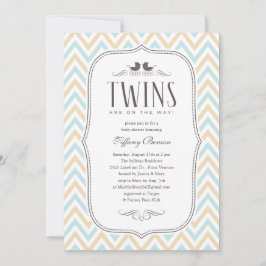 Twin Boy Baby Shower-uitnodigingen Kaart