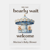 Twin Boy Baby shower Welkom Acryl Teken Acryl Bord (Voorkant)