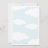 Twin Boy Blue Carriage Happy Baby shower Kaart (Achterkant)