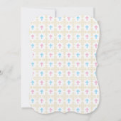 Twin Boy en Girl eerste communie uitnodiging (Achterkant)