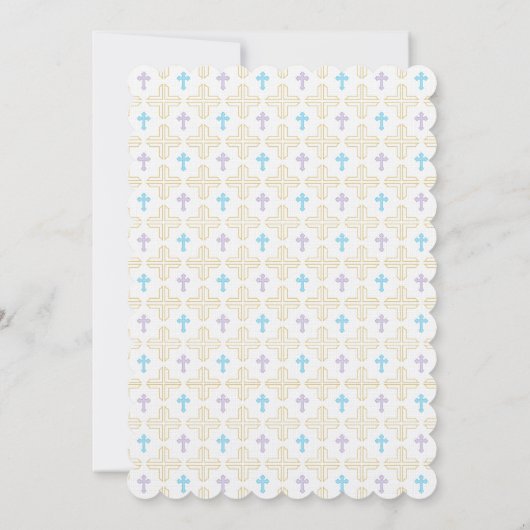 Twin Boy en Girl eerste communie uitnodiging (Achterkant)