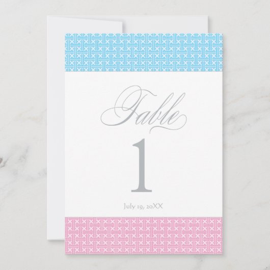 Twin Boy en Girl | Kaart met tabelnummer (Voorkant)