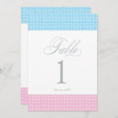 Twin Boy en Girl | Kaart met tabelnummer (Voorkant / Achterkant)