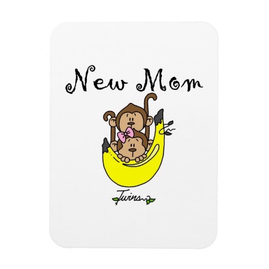 Twin Boy en GIrl New Mam Gifts Magneet (Verticaal)