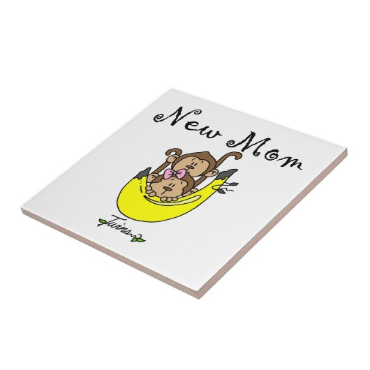 Twin Boy en GIrl New Mam Gifts Tegeltje (Zijkant)