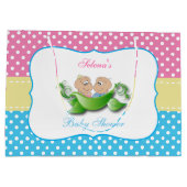 Twin Boy en Meisje Baby shower Groot Cadeauzakje (Achterkant)