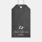 Twin Boy en meisje olifanten Baby shower dank u Cadeaulabel (Achterkant)