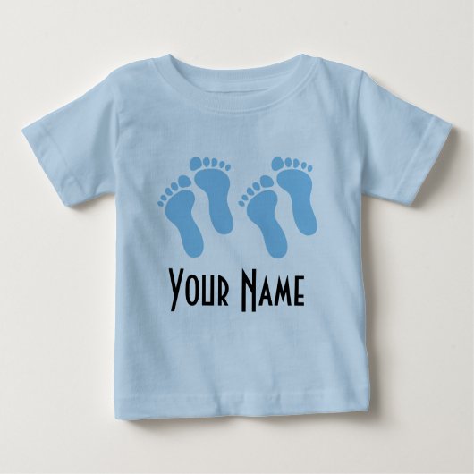 Twin Boy Gepersonaliseerde Baby-voetafdrukken (Voorkant)