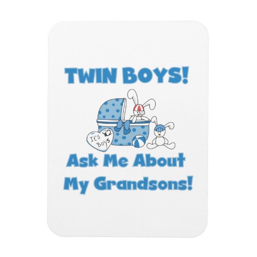Twin Boy kleinzonen geschenken Magneet (Verticaal)