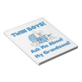 Twin Boy kleinzonen geschenken Notitieblok (Schuin)